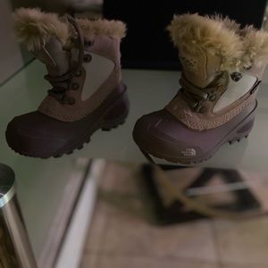 Little Kids Northface winter boots (little blue/grey/purple) size 11